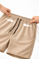 Bermuda Tactel Elastano Bege Impermeável